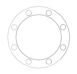 Picture of 1/8" Thick Gylon 3510 Full Face Gasket