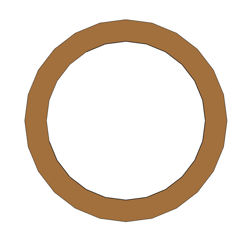 Picture of 1/8" Thick Gylon 3500 Ring Gasket